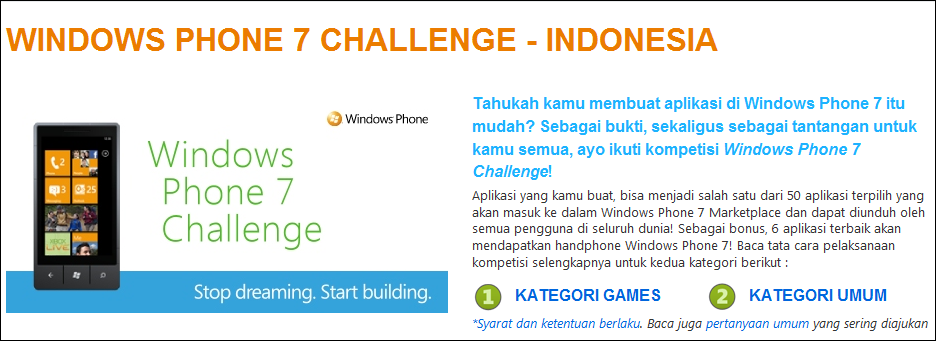 WP7 Challenge Indonesia